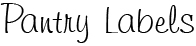 Pantry Labels