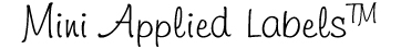 Mini Personalized Name Labels